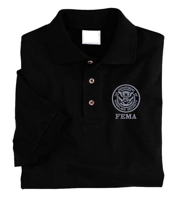 (image for) FEMA Dept. Of Homeland Security Black & Gray Logo Polo
